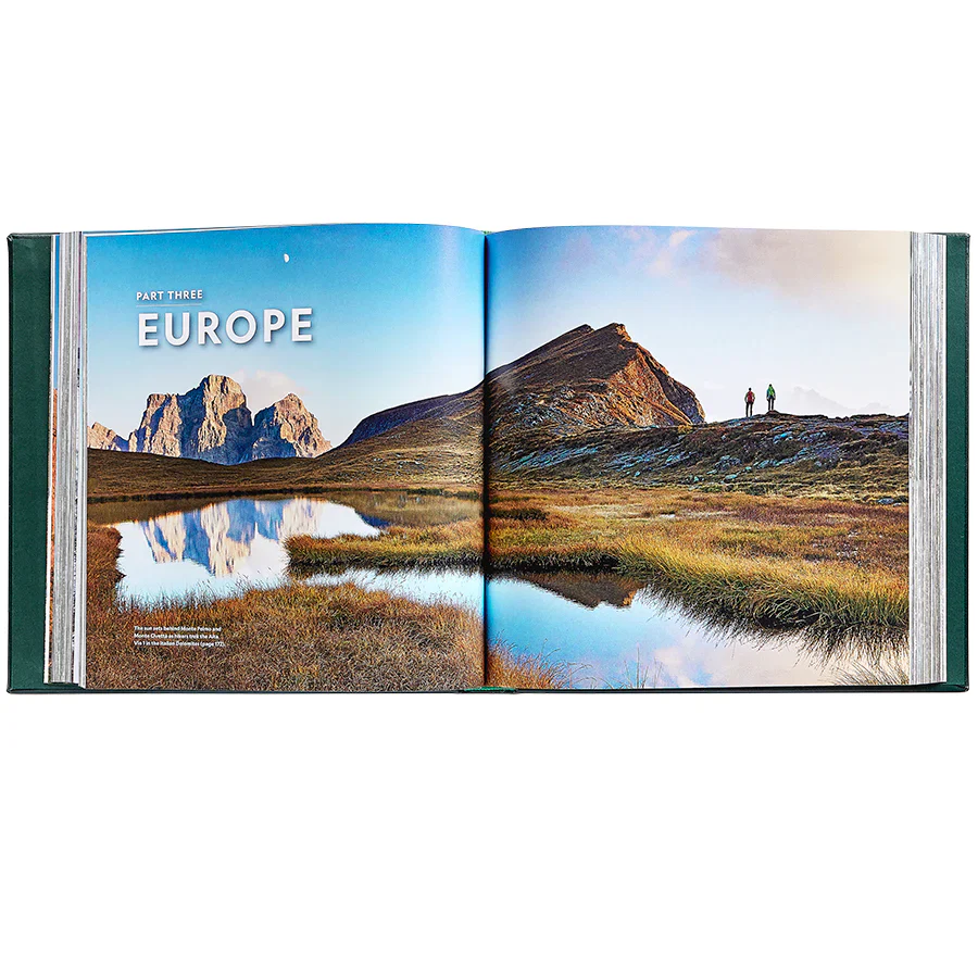 Graphic Image 100 Hikes Of A Lifetime - Green Bonded Leather - Image 4