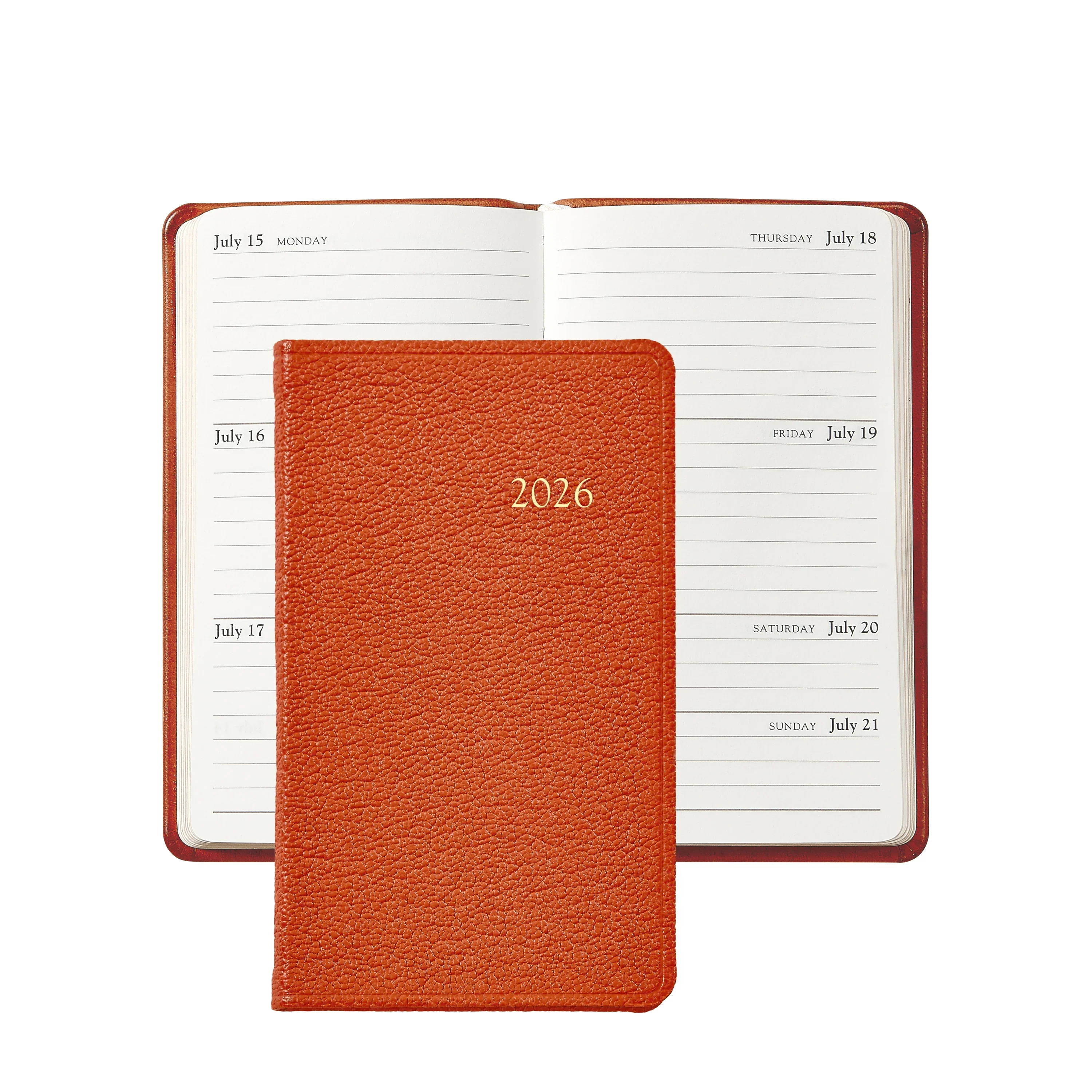 Graphic Image 2026 5" Pocket Datebook Goatskin Leather - Image 4