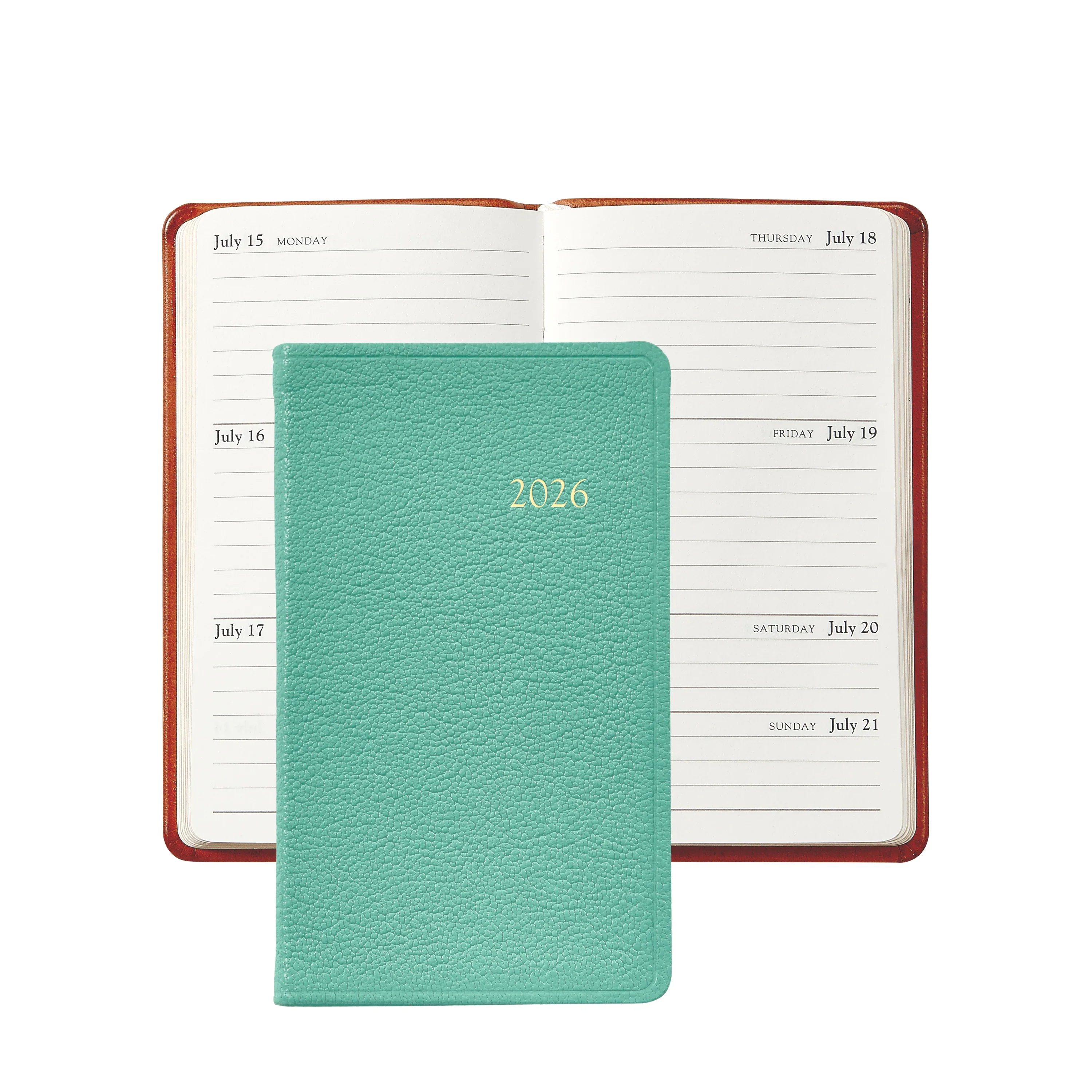 Graphic Image 2026 5" Pocket Datebook Goatskin Leather - Image 5