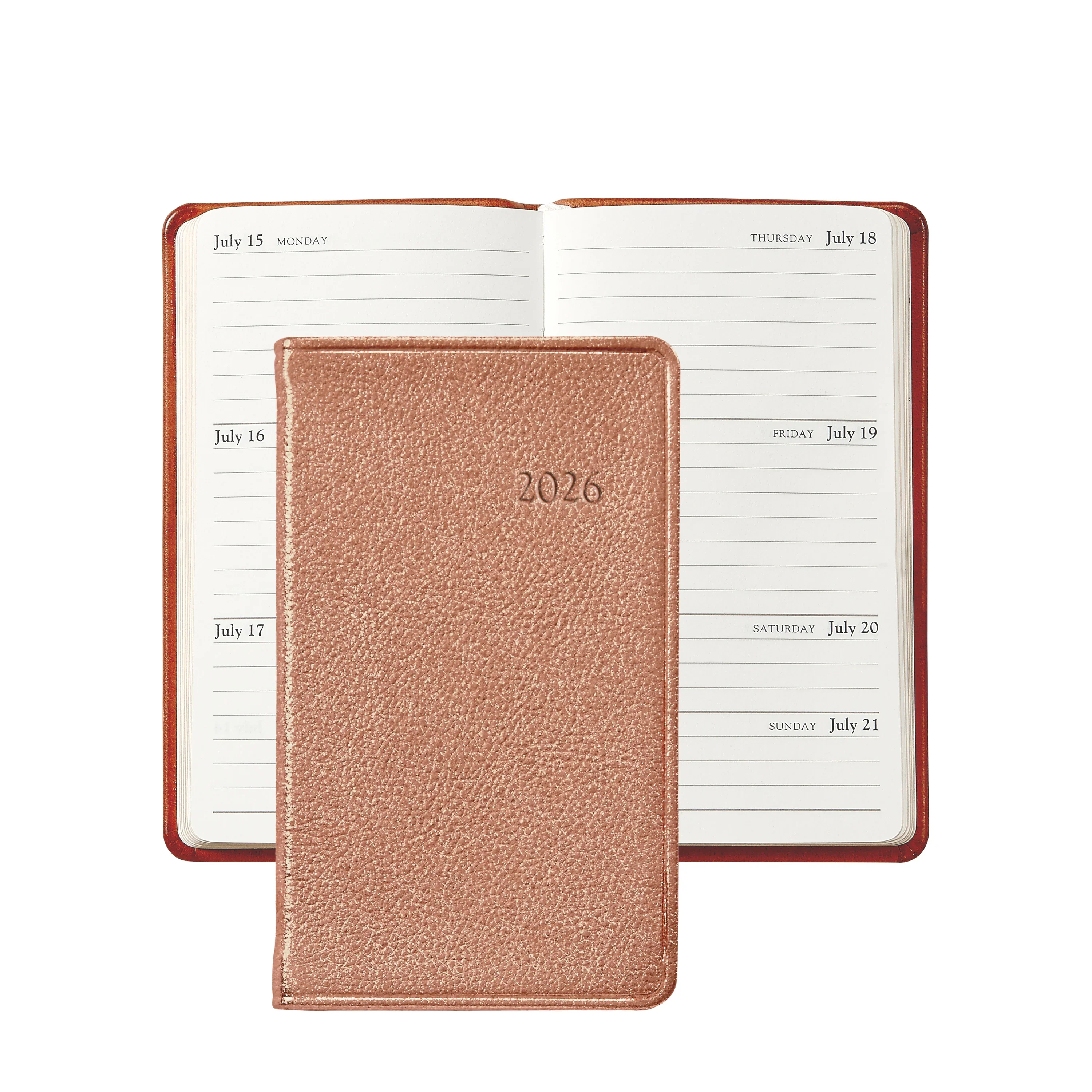 Graphic Image 2026 5" Pocket Datebook Goatskin Leather - Image 6