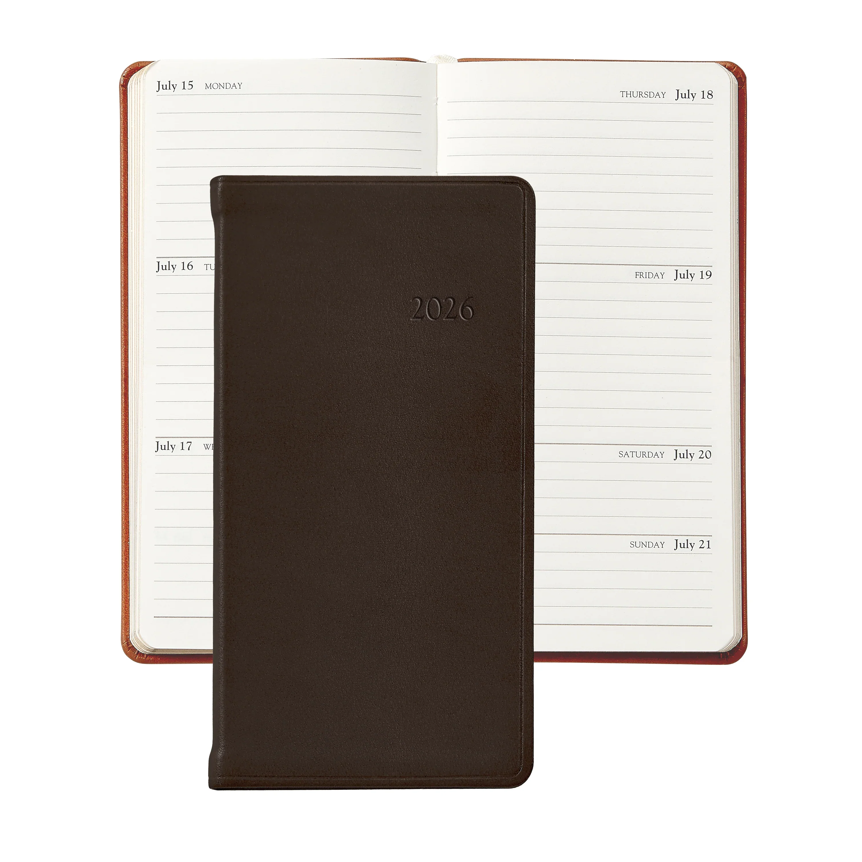 Graphic Image 2026 6" Pocket Datebook Traditional Leather - Image 3