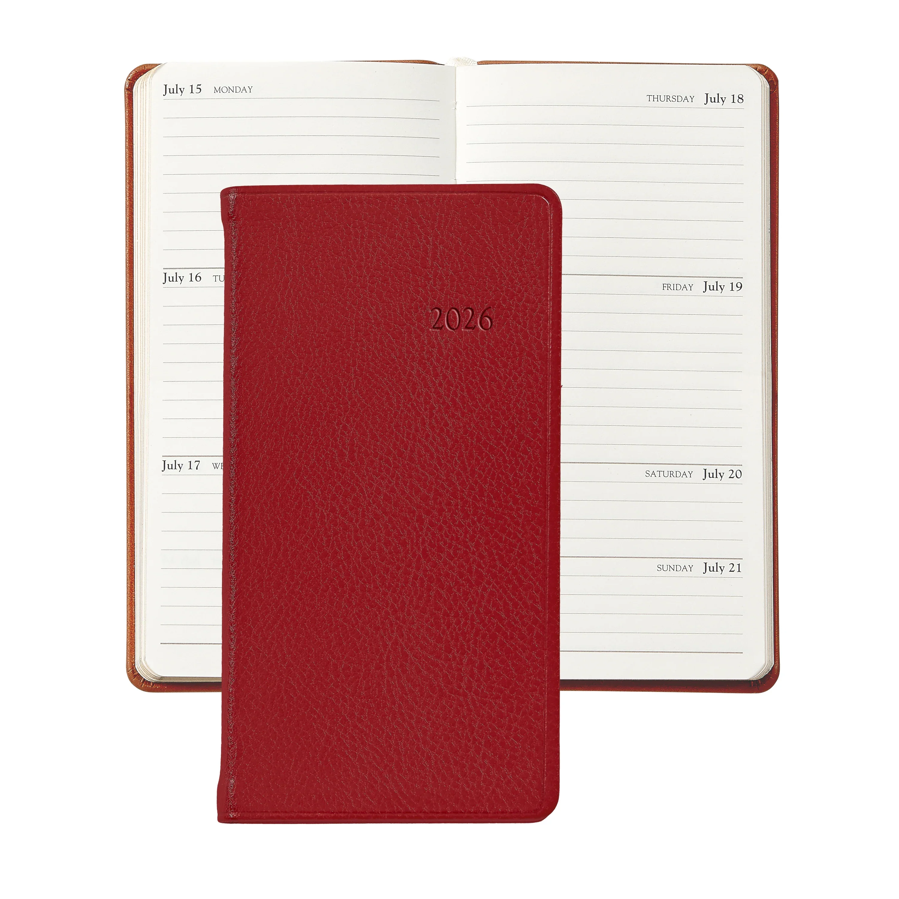 Graphic Image 2026 6" Pocket Datebook Traditional Leather - Image 6