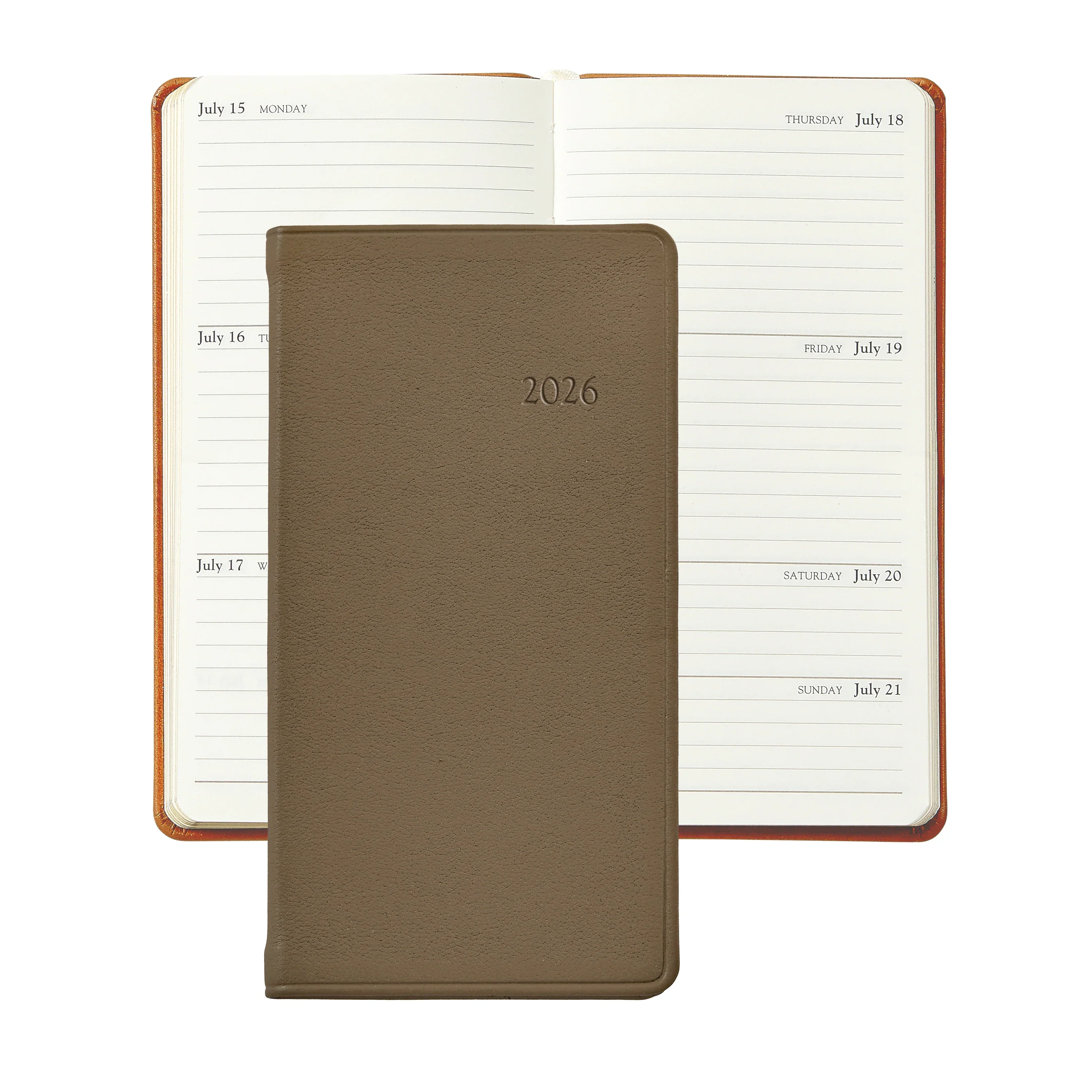 Graphic Image 2026 6" Pocket Datebook Traditional Leather - Image 7