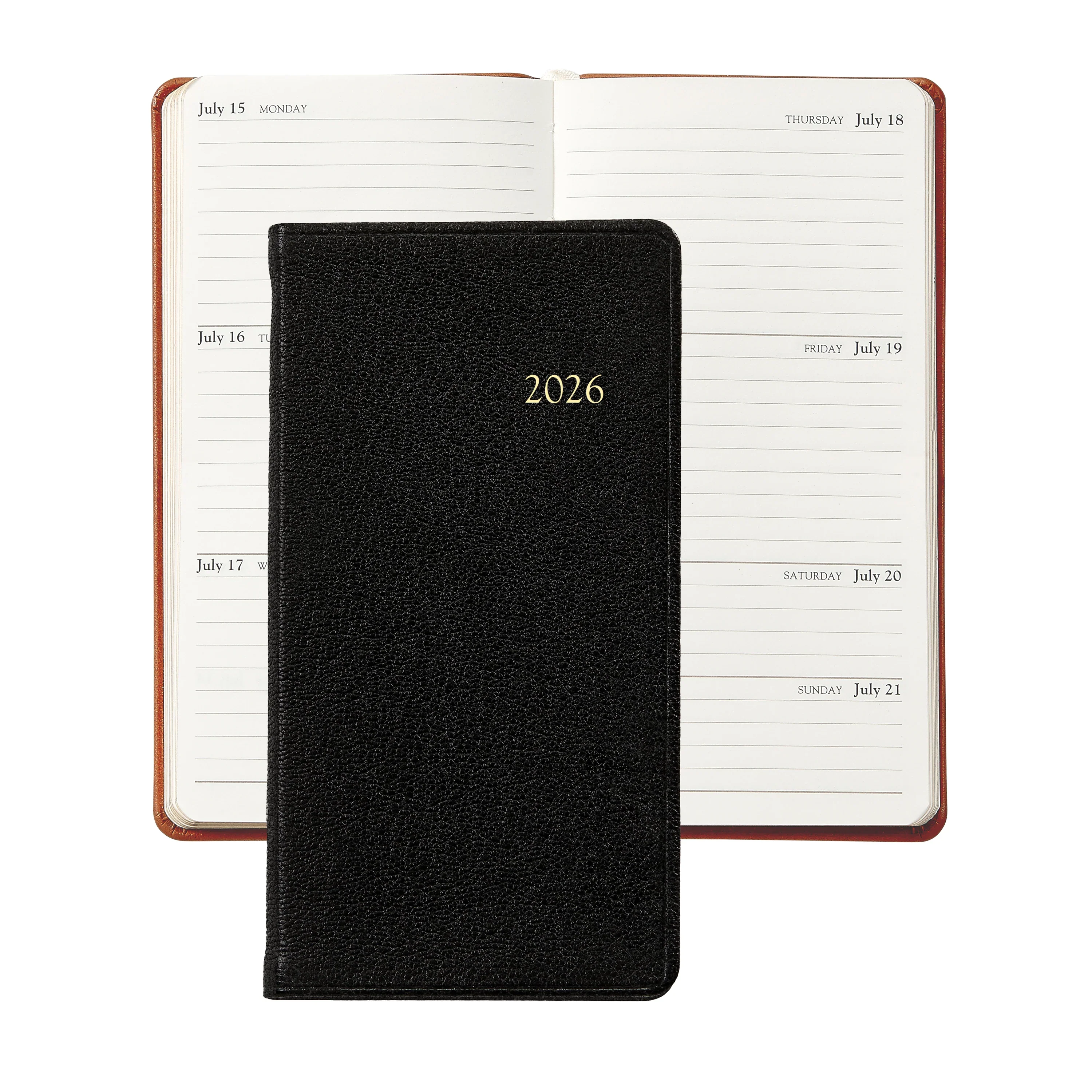 Graphic Image 2026 6" Pocket Datebook Goatskin Leather - Image 2