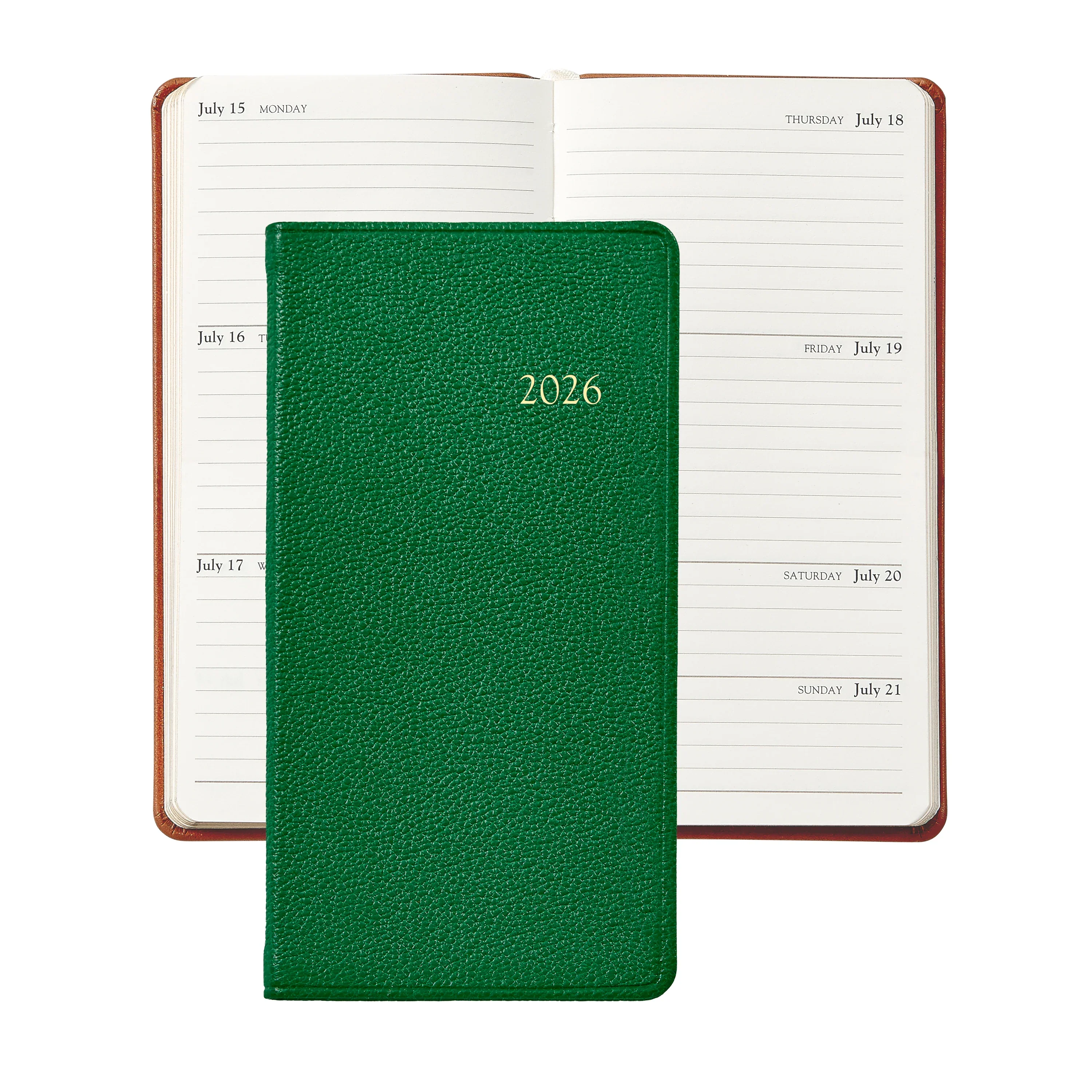 Graphic Image 2026 6" Pocket Datebook Goatskin Leather - Image 3