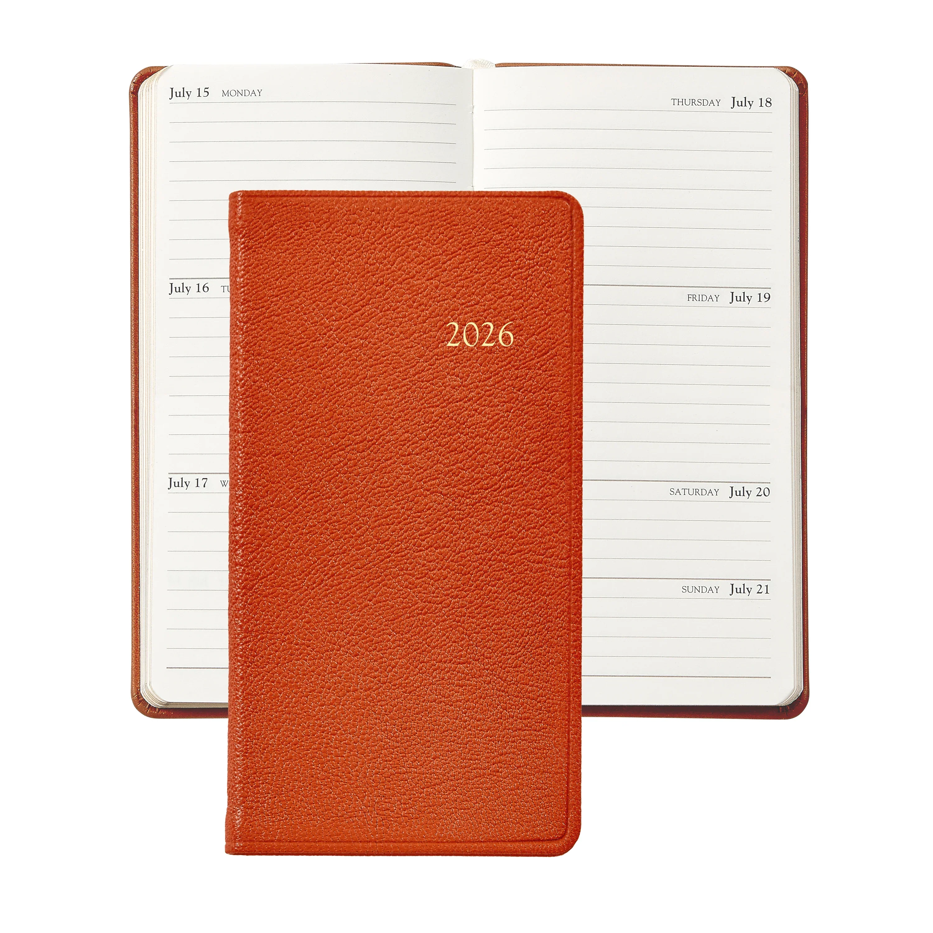 Graphic Image 2026 6" Pocket Datebook Goatskin Leather - Image 4