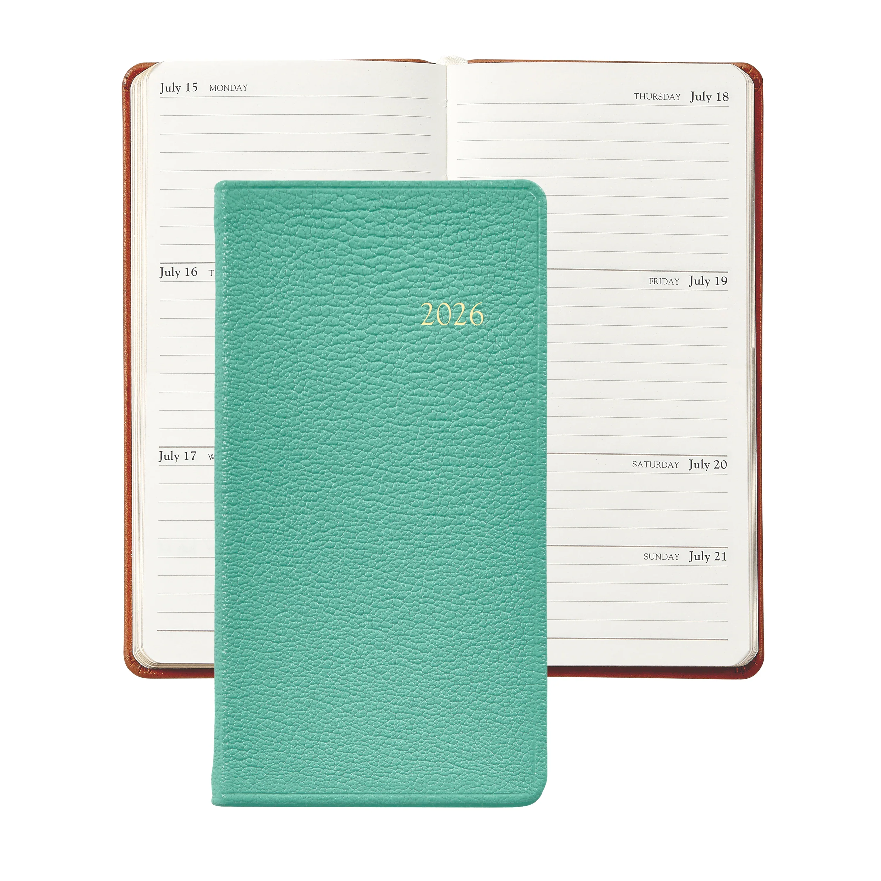 Graphic Image 2026 6" Pocket Datebook Goatskin Leather - Image 5