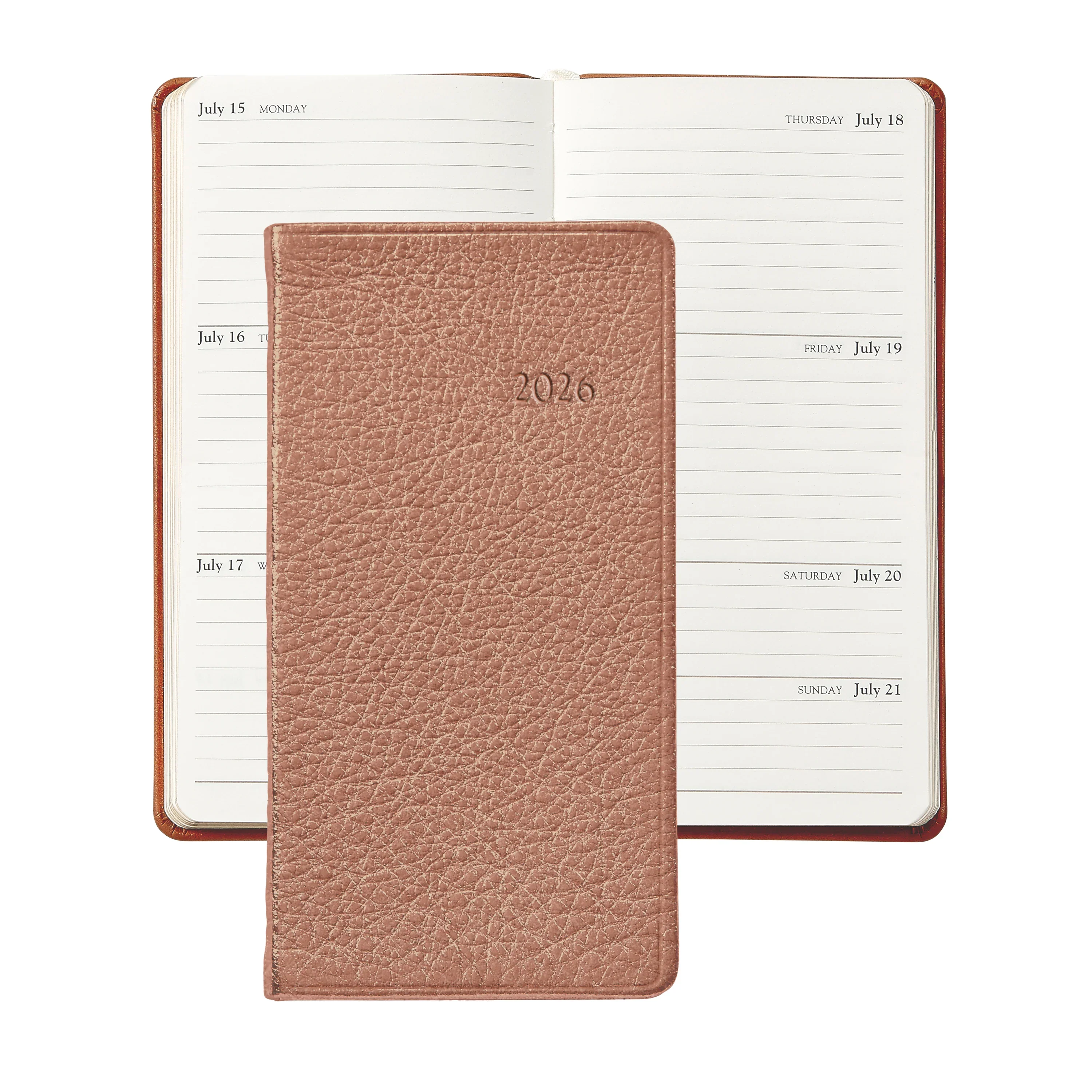 Graphic Image 2026 6" Pocket Datebook Goatskin Leather - Image 6
