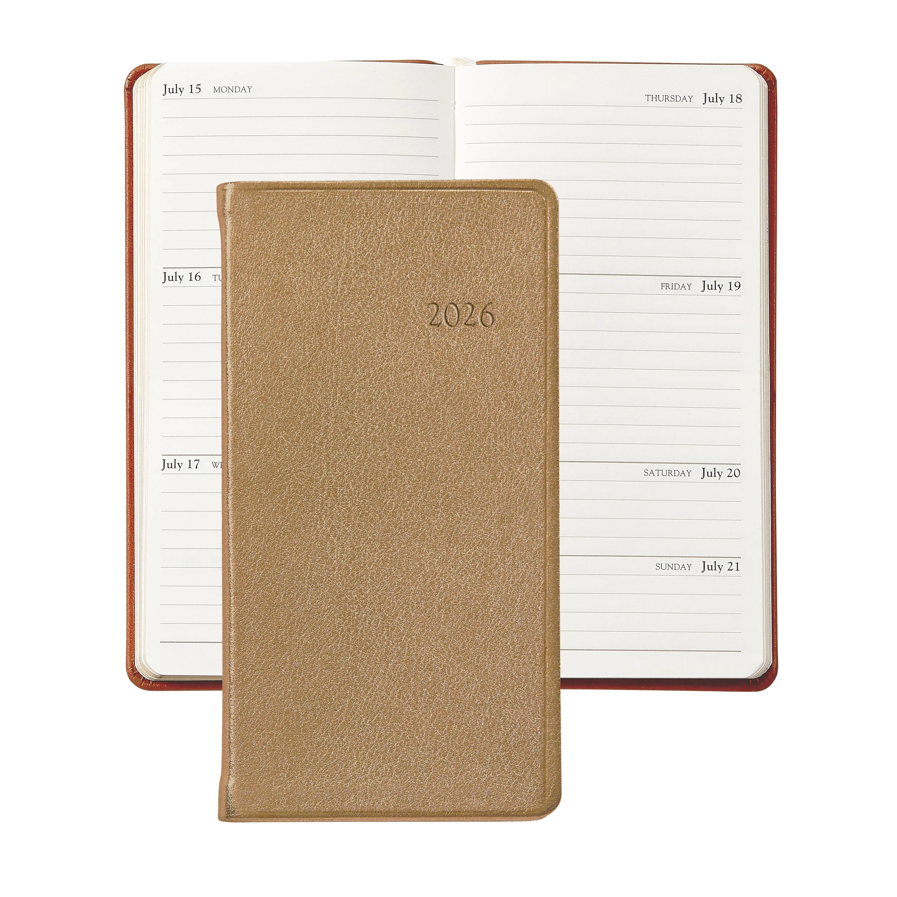 Graphic Image 2026 6" Pocket Datebook Goatskin Leather - Image 8