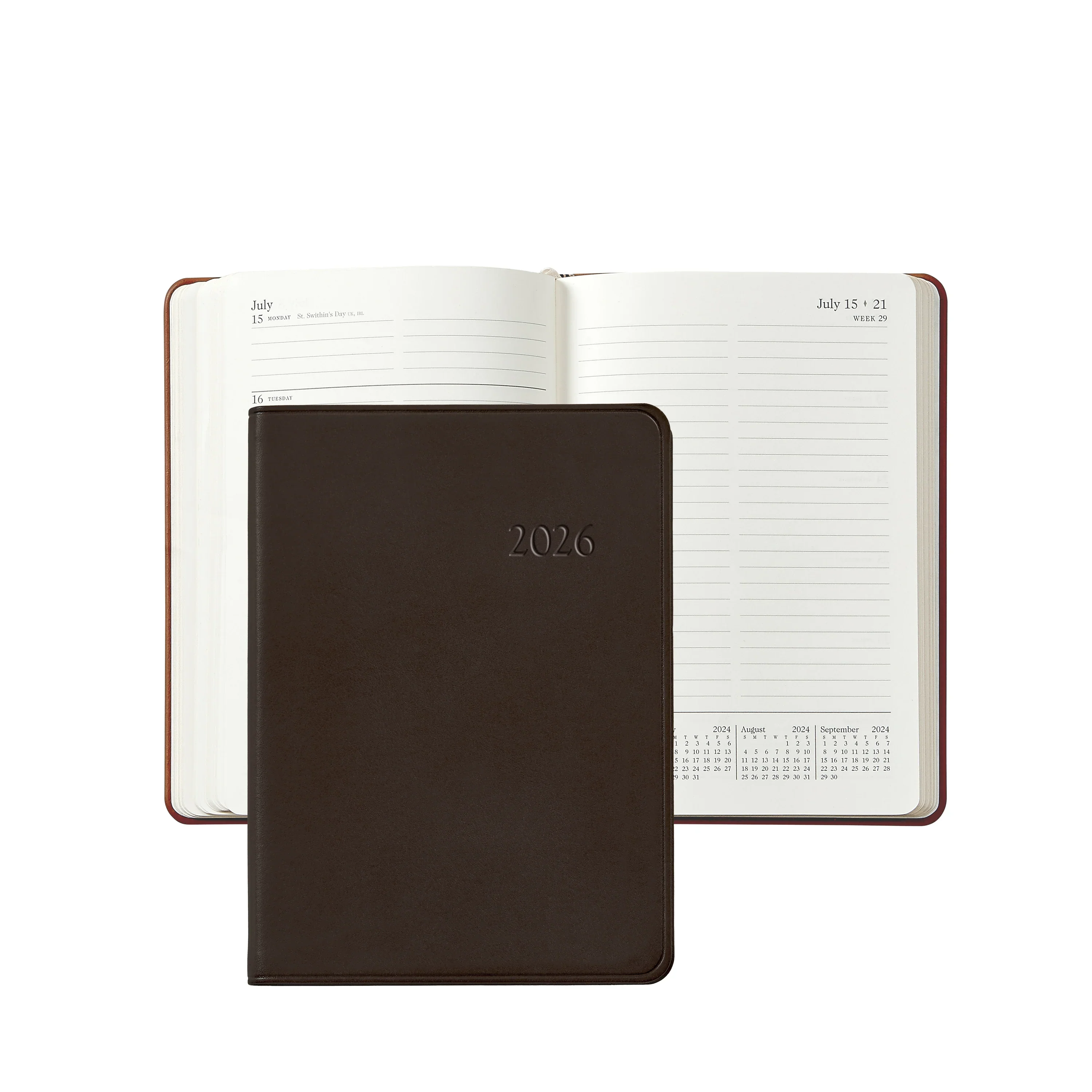 Graphic Image 2026 Weekly Notebook Traditional Leather - Image 3