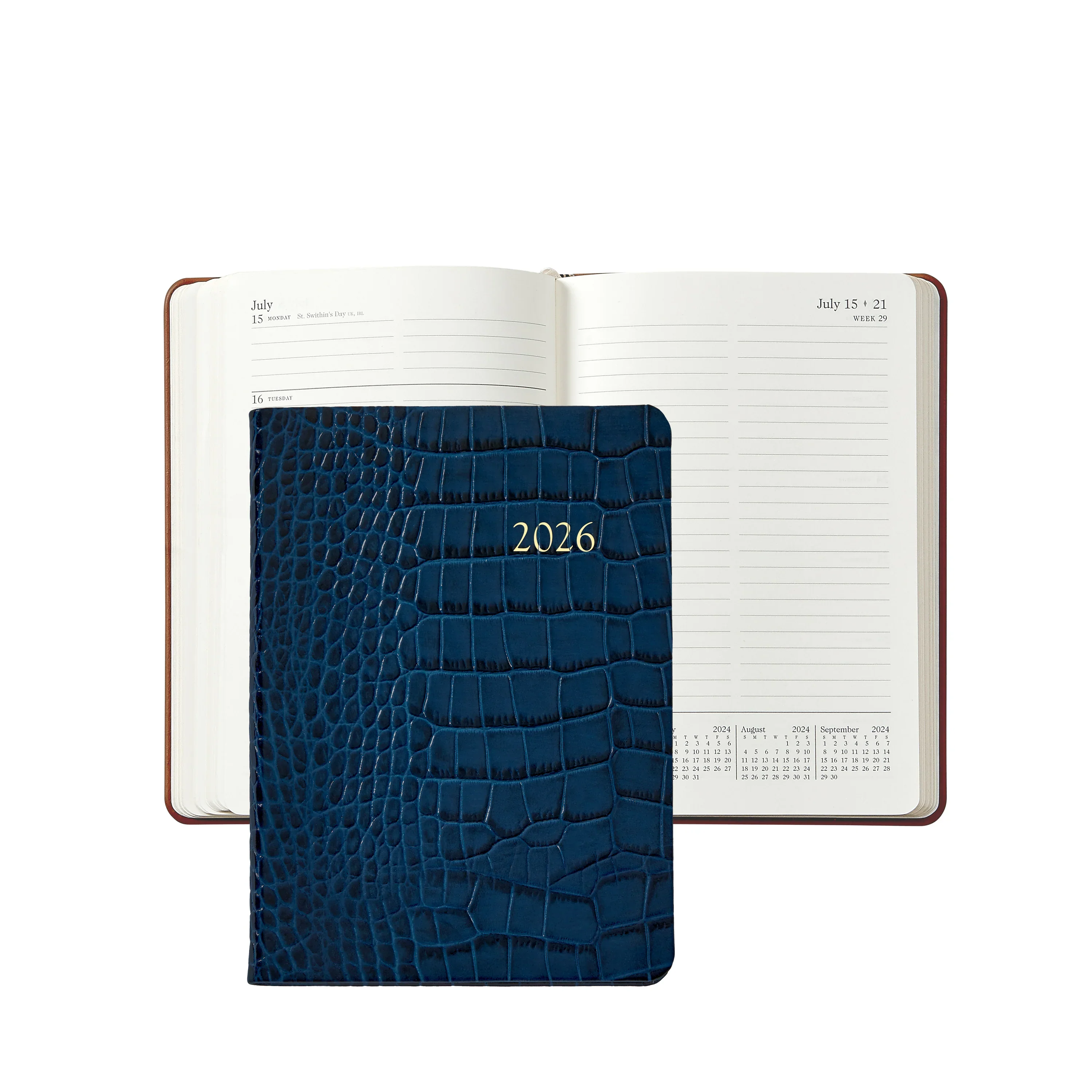 Graphic Image 2026 Weekly Notebook Embossed Croc Leather - Image 4
