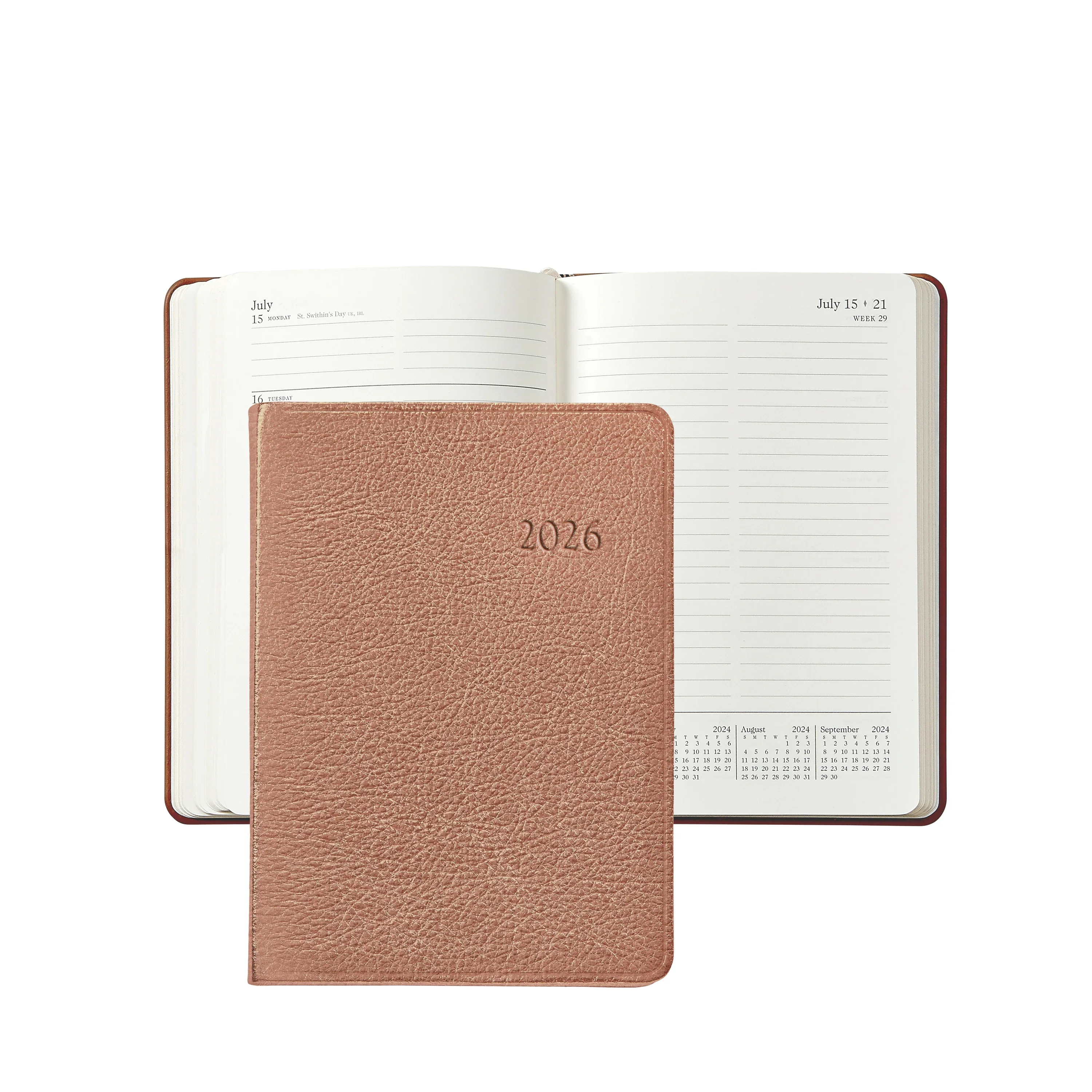Graphic Image 2026 Weekly Notebook Goatskin Leather - Image 6