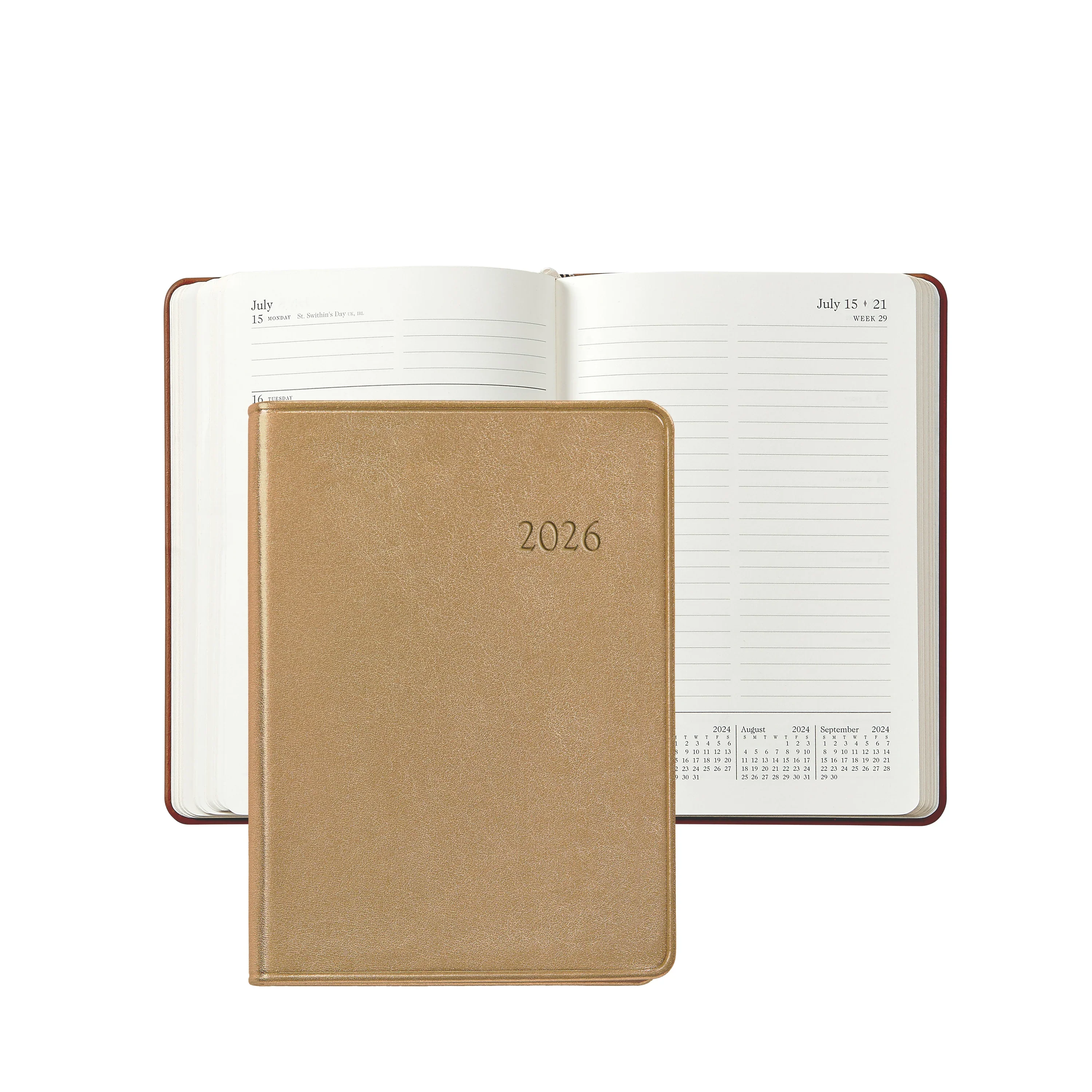 Graphic Image 2026 Weekly Notebook Goatskin Leather - Image 8