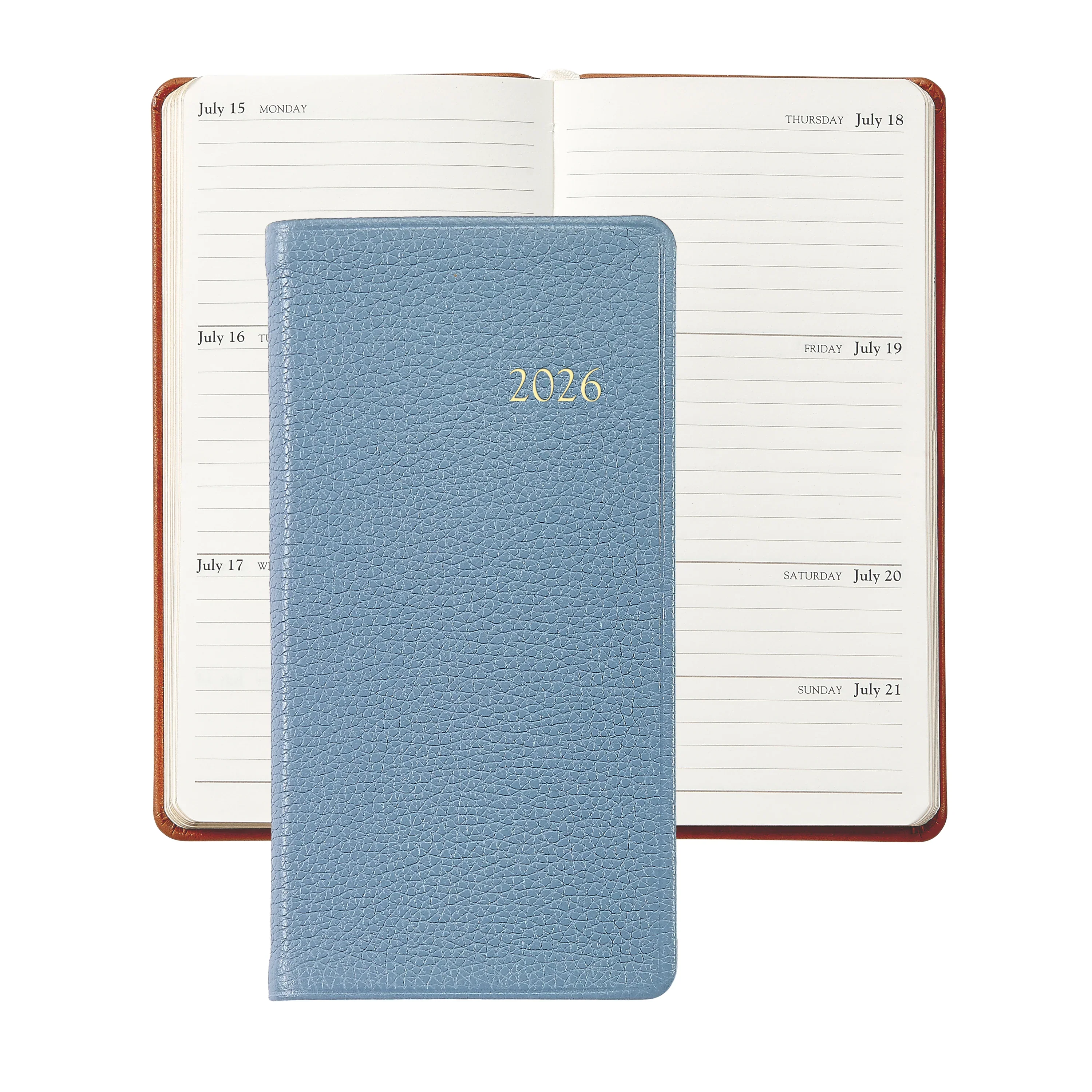 Graphic Image 2026 6" Pocket Datebook Pebble Grain Leather - Image 2