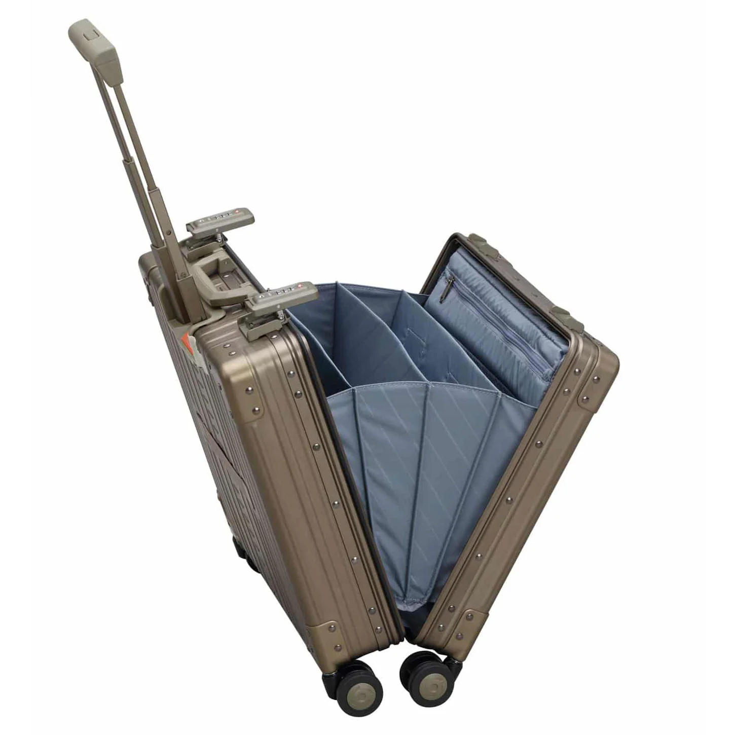 Aleon Aircraft Grade Aluminum 17″ Wheeled Business Case - Image 9