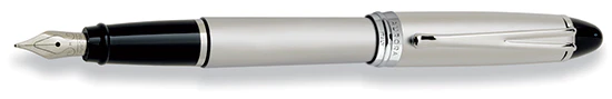 Aurora Ipsilon All Chrome Cap and Barrel Satin Finish Fountain Pen