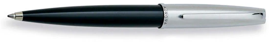 Aurora Style Black Barrel w/ Chrome Cap Ballpoint