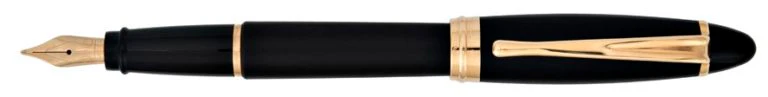 Aurora Black Fountain Pen Rose Gold Trim