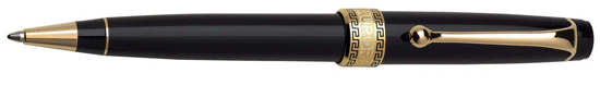 Aurora Optima Resin Black w/ Gold Plated Trim Ballpoint