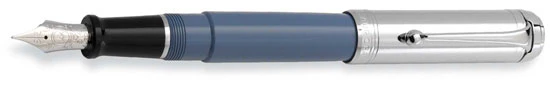 Aurora Celestial Blue w/ Chrome Cap Fountain Pen