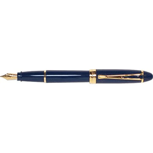 Aurora Ipsilon Deluxe Blue Fountain Pen 14Karat Gold Nib Fine