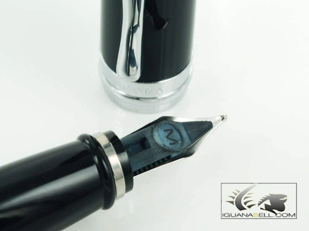 Aurora Ipsilon Fountain Deluxe Black With Chrome Medium - Image 3