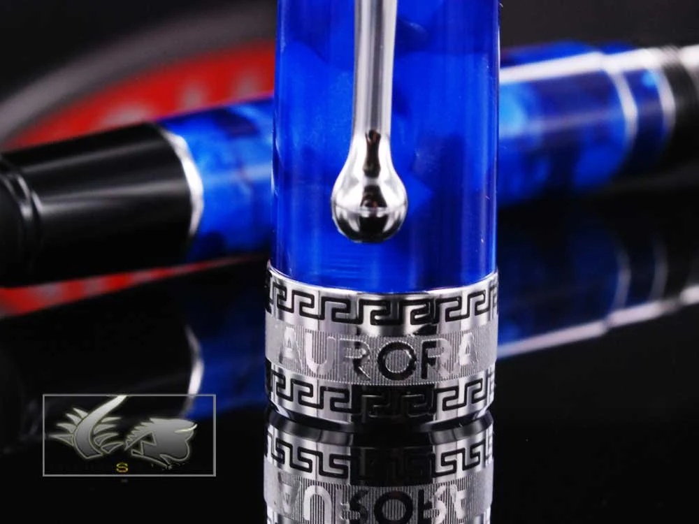 Aurora Optima - Auroloide Blue w/ Chrome Rollerball Pen - AU-975CBA by Disney - Image 2
