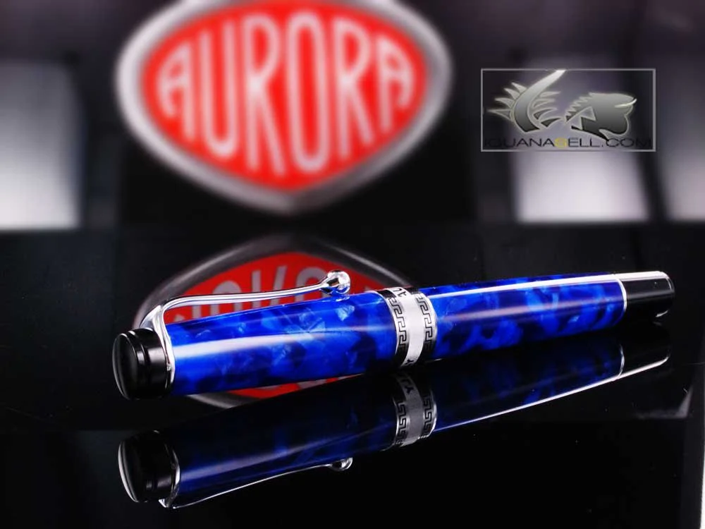Aurora Optima - Auroloide Blue w/ Chrome Rollerball Pen - AU-975CBA by Disney - Image 4
