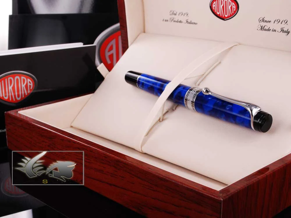 Aurora Optima - Auroloide Blue w/ Chrome Rollerball Pen - AU-975CBA by Disney - Image 5