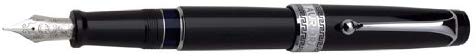 Aurora Optima Resin Fountain Pen - Black With Chrome Trim - Image 2