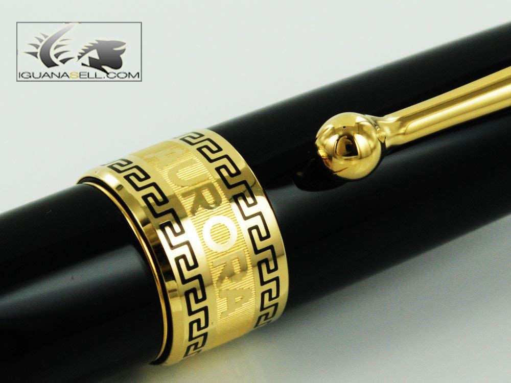 Aurora Optima - Resin Black Extra Fine Point Fountain Pen - AU-997N-EF - Image 6