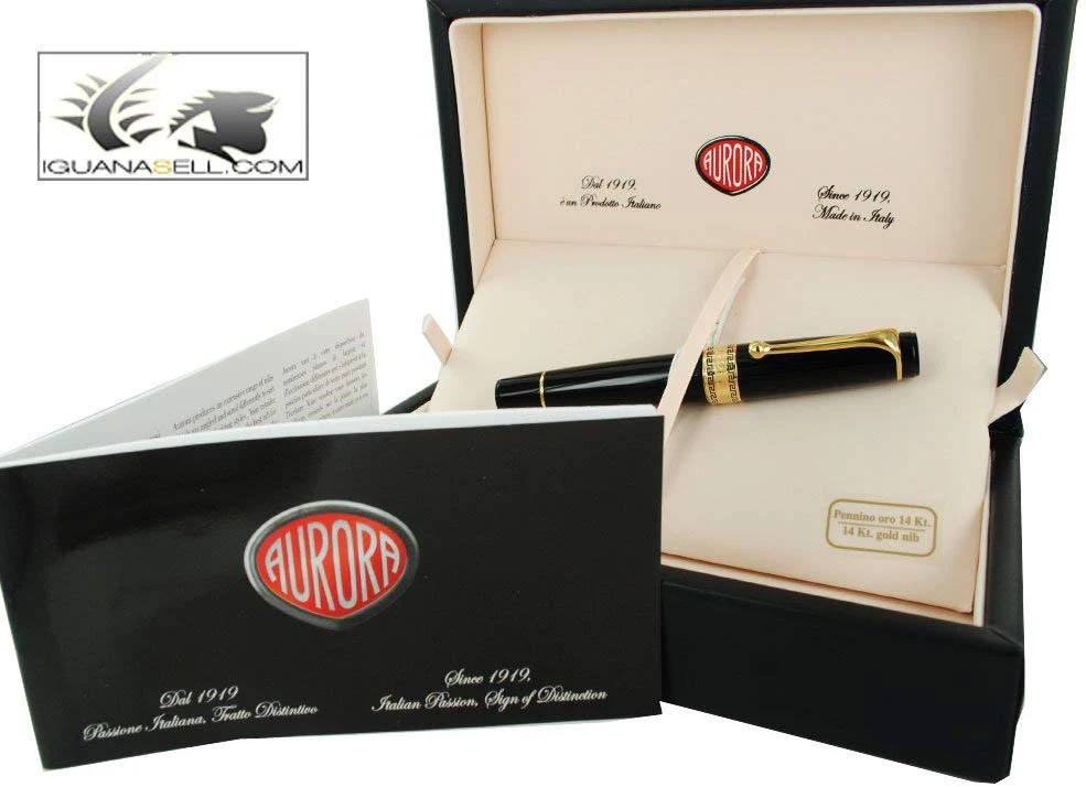 Aurora Optima - Resin Black Extra Fine Point Fountain Pen - AU-997N-EF - Image 8