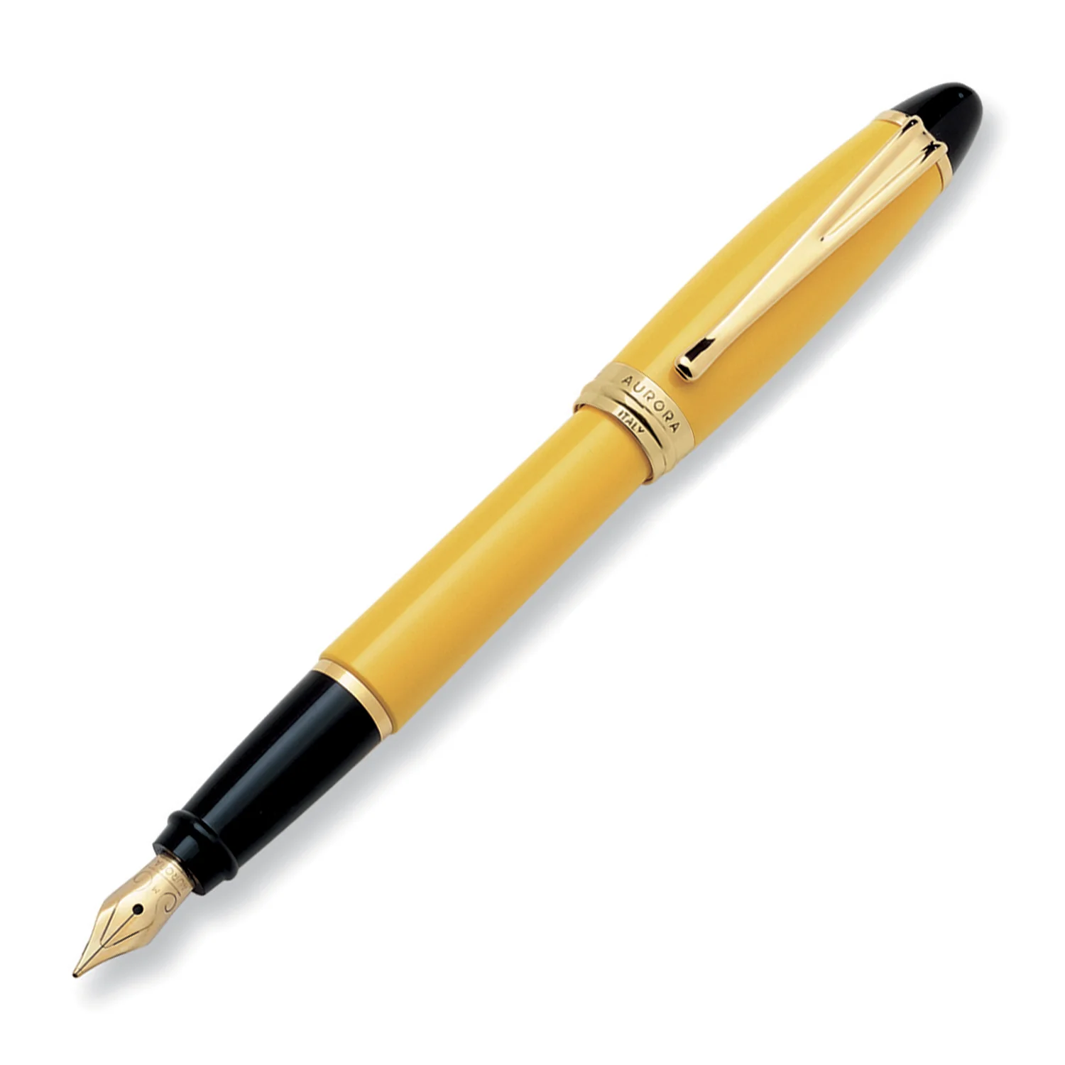 Aurora Ipsilon Resin Yellow Fountain Pen
