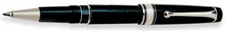 Aurora Pens Optima Resin 975CN Black W/ Chrome Trim Roller - Image 2