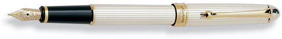 Aurora Solid Sterling Silver Fountain Pen