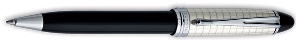 Aurora Sterling Silver Cap Quadra Pattern Resin Barrel Ballpoint