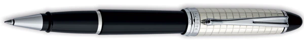 Aurora Sterling Silver Cap Quadra Pattern Resin Barrel Rollerball