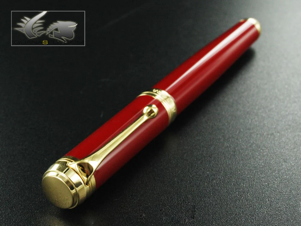 Aurora Talentum Burgundy w/ Gold Trim Bold Point Fountain Pen - AU-D12X-B - Image 7