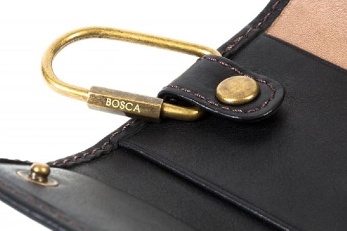 Bosca 6 Hook Key Case Black Tacconi Leather - Image 3