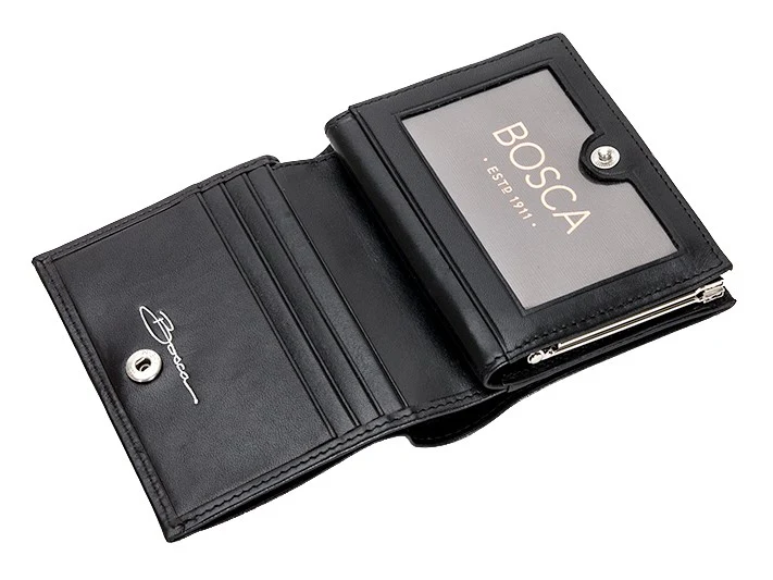 Bosca  Old Leather Petite French Purse Black - Image 3