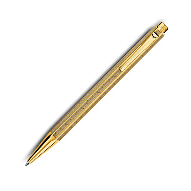 Caran d'Ache Ecridor Chevron Gold Ballpoint Pen