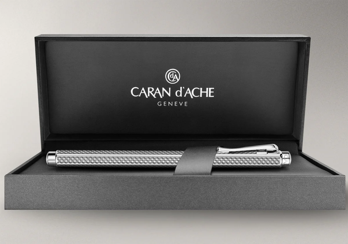 Caran D' Ache Ecridor Cubrik Palladium Coated Rollerball Pen - Image 2