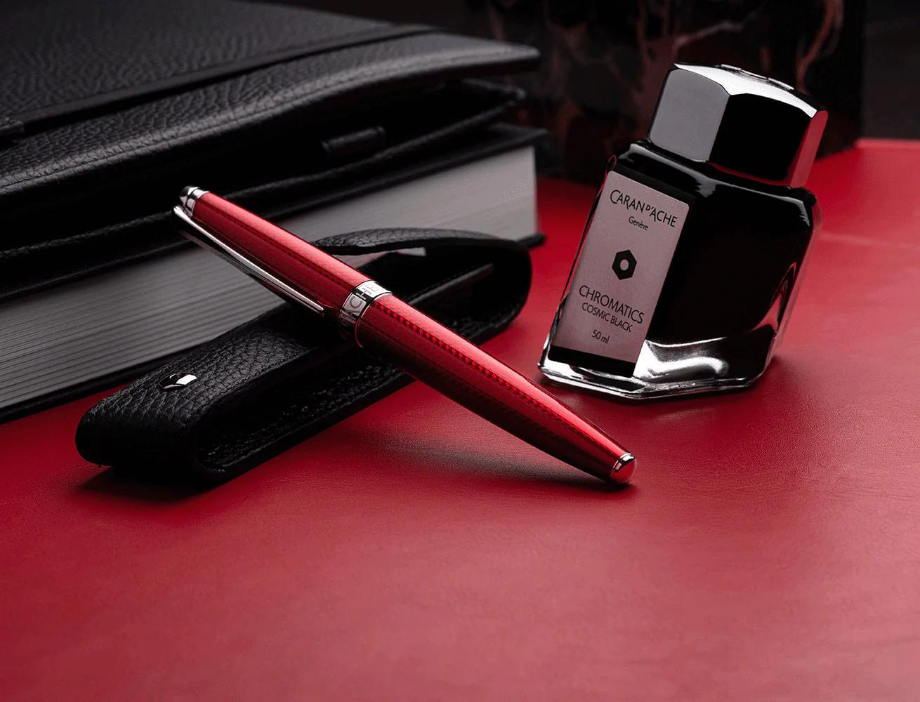 Caran d'Ache Leman Carmine Red Rollerball Pen - Image 3