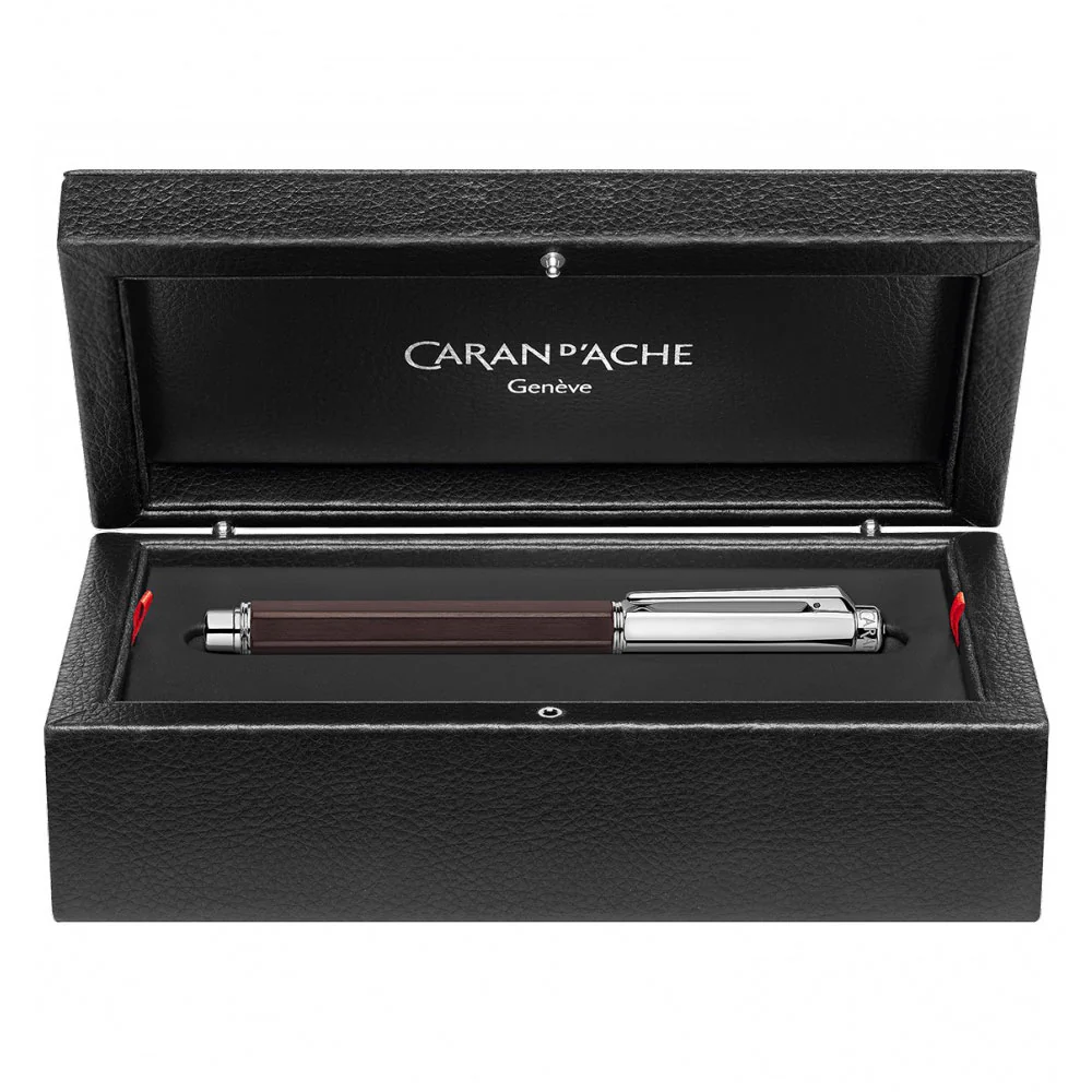 Caran d'Ache Varius Ebony Wood Silver-Plated and Rhodium-Coated Fountain Pen - Image 3