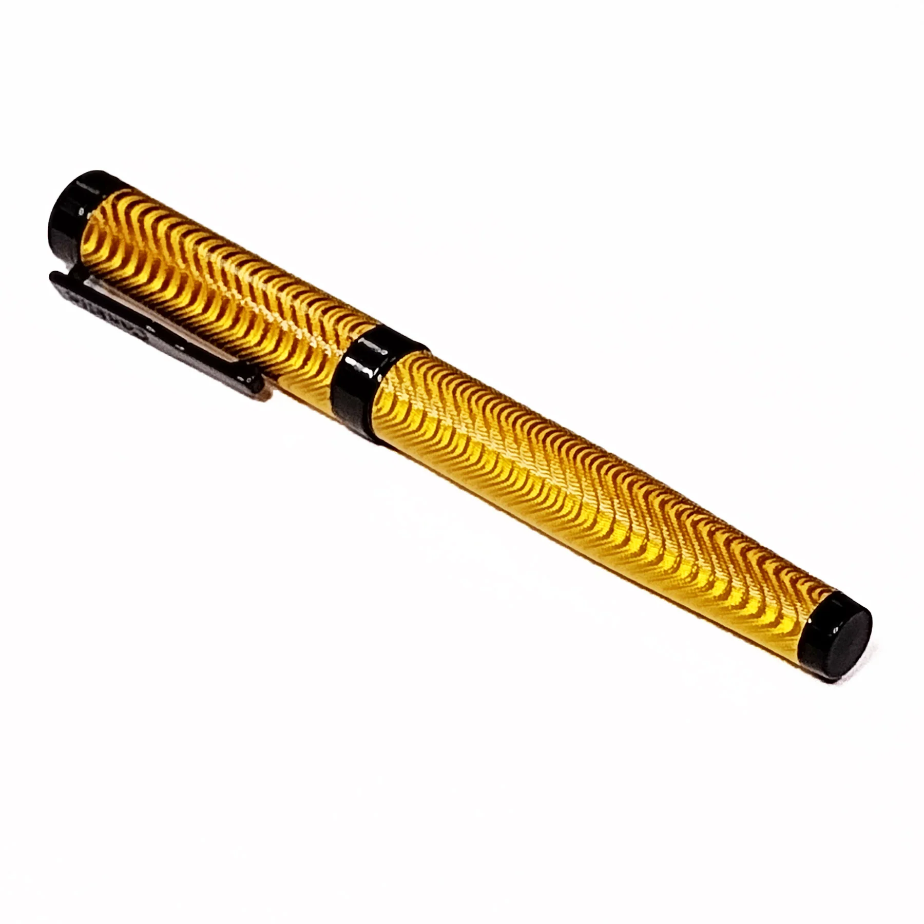Conklin Herringbone Fountain Pen Yellow/Black - Image 2