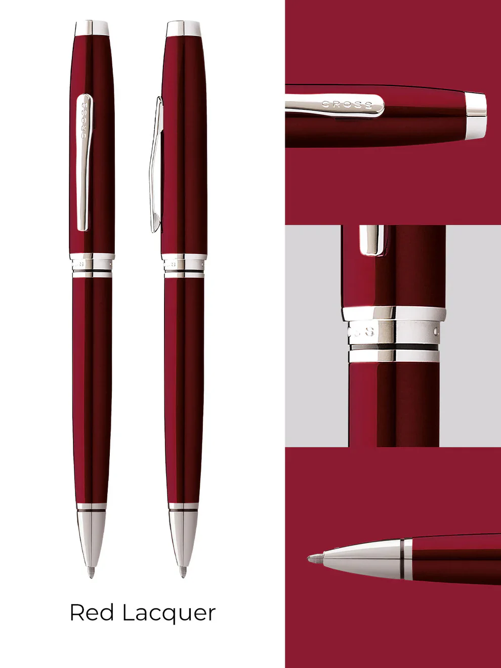 Cross Coventry Red Lacquer Ballpoint Pen - Image 3