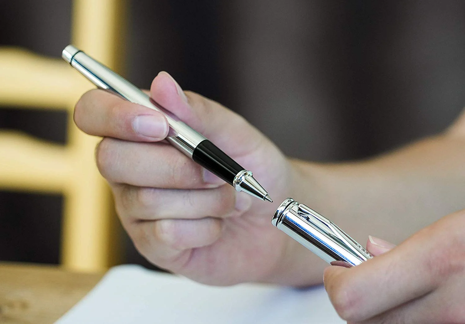 Cross Townsend Lustrous Chrome Selectip Rollerball Pen - Image 6