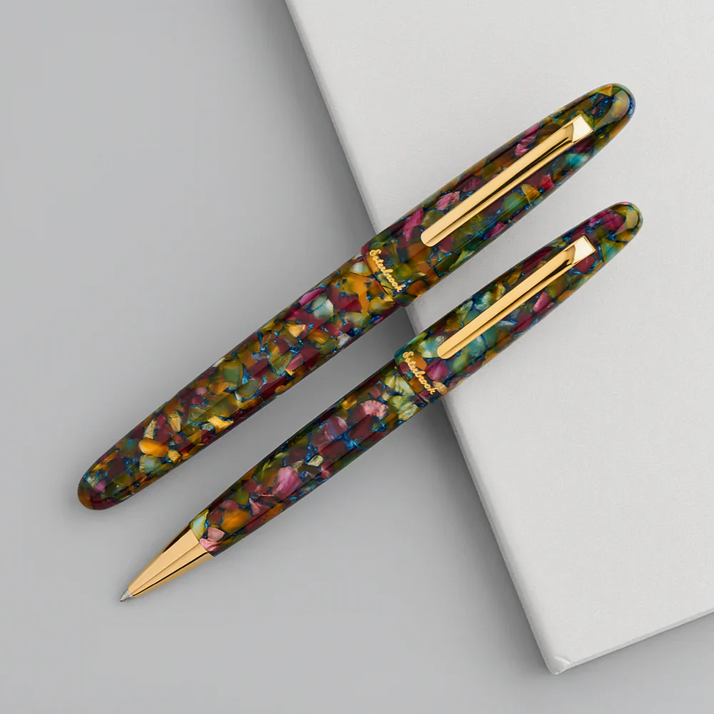 Esterbrook Estie Botanical Gardens Fountain Pen (Button Piston) - Regular Size - Gold Trim - Image 3