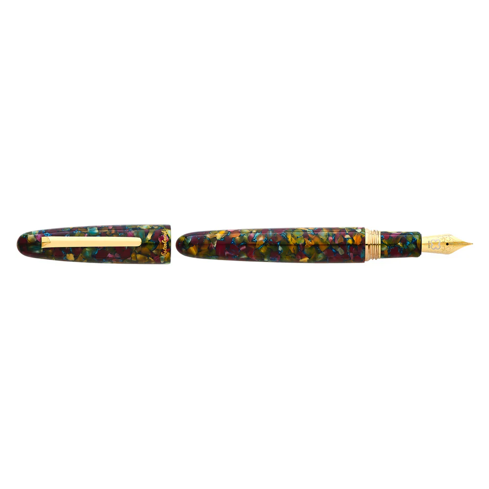 Esterbrook Estie Botanical Gardens Fountain Pen (Button Piston) - Regular Size - Gold Trim - Image 6