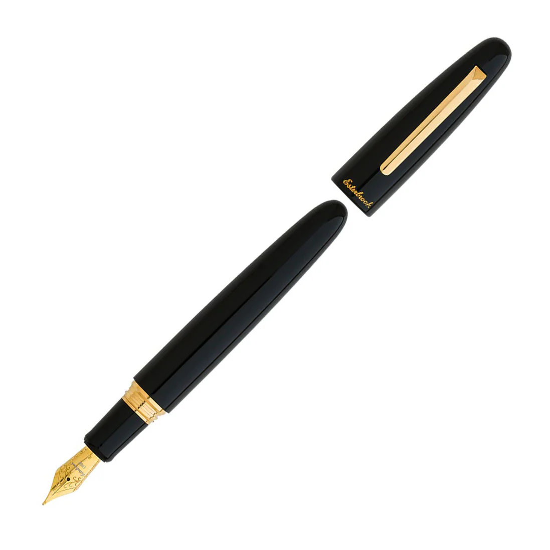 Esterbrook Estie Ebony Black With Gold Trim Regular Size Fountain Pen - Image 4